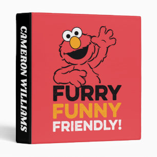 Elmo Furry Funny Friendly Add Your Name 3 Ring Binder