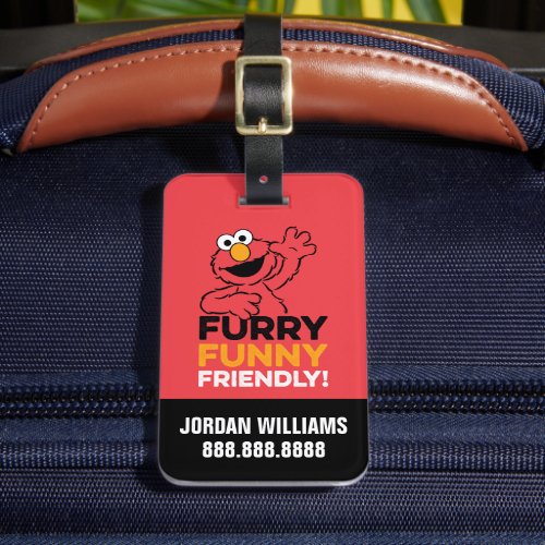 Elmo  Furry Funny Friendly  Add Your Name Luggage Tag