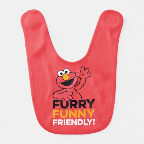 Elmo  Furry Funny Friendly Baby Bib
