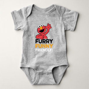 Elmo Furry Funny Friendly Baby Bodysuit