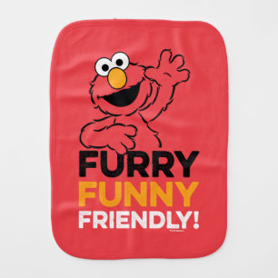 Elmo Furry Funny Friendly Baby Burp Cloth
