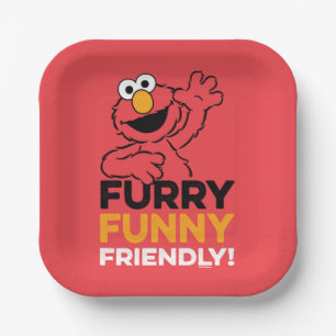 Elmo   Furry Funny Friendly Paper Plates