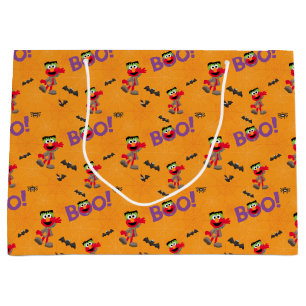 Elmo Halloween Boo Pattern Large Gift Bag