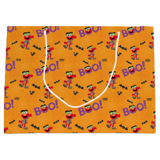 Elmo | Halloween Boo Pattern Large Gift Bag