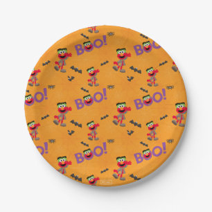 Elmo   Halloween Boo Pattern Paper Plates