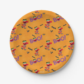 Elmo | Halloween Boo Pattern Paper Plates