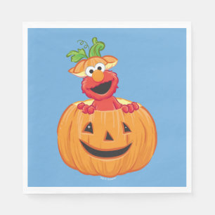 Elmo   Halloween Jack-O-Lantern Napkins
