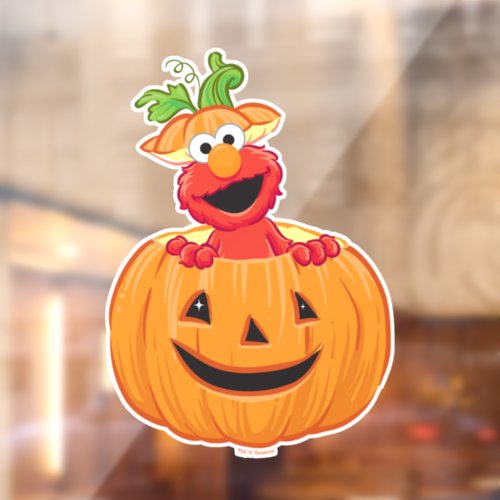 Elmo  Halloween Jack_O_Lantern Window Cling