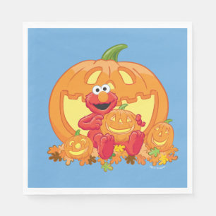 Elmo   Halloween Pumpkins Napkins