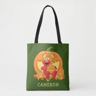 Elmo Halloween Pumpkins Tote Bag