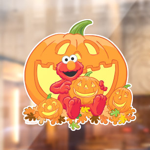 Elmo Halloween Pumpkins Window Cling