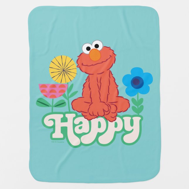 Elmo Happy! Baby Blanket (Front)