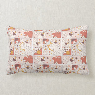 Elmo   Happy Little Monster Comic Pattern Lumbar Pillow