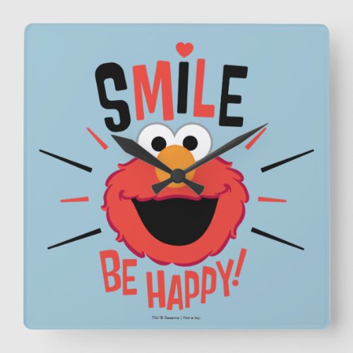 Elmo Happy Smile Square Wall Clock