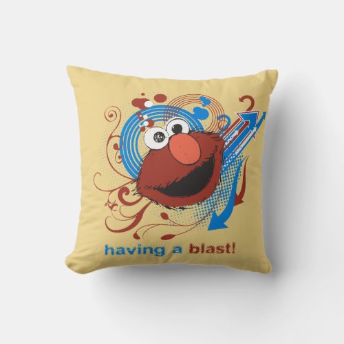 Elmo _ Having A Blast Throw Pillow