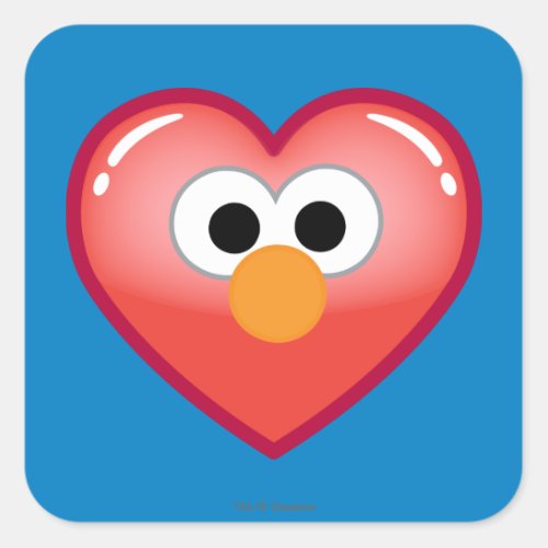 Elmo Heart Square Sticker