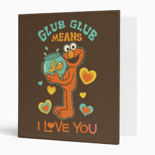 Elmo Holding his Pet Goldfish 3 Ring Binder