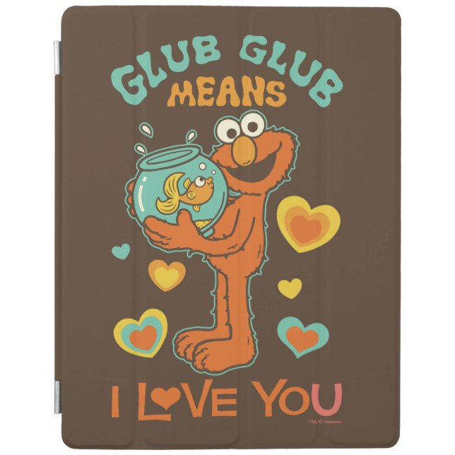 Elmo Holding his Pet Goldfish iPad Smart Cover (Front)