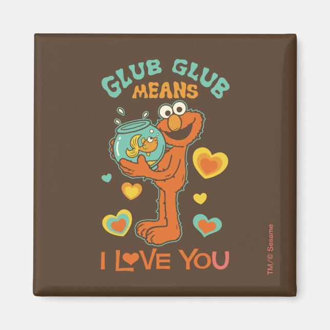 Elmo Holding his Pet Goldfish Magnet (Front)