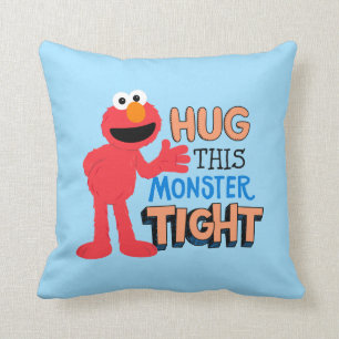 Elmo Hug this Monster Tight Throw Pillow