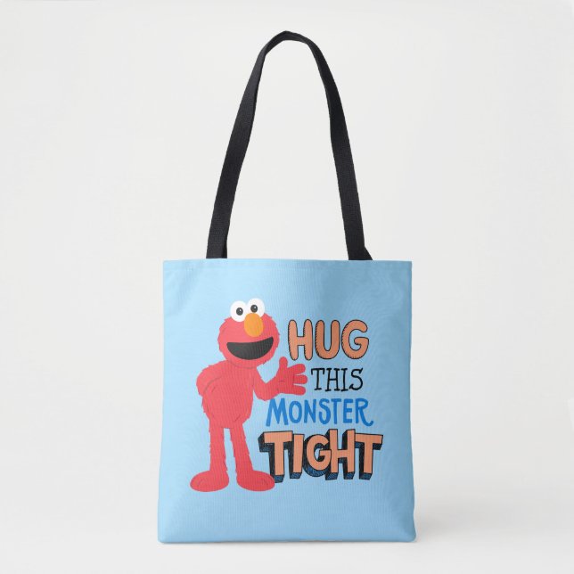 Elmo | Hug this Monster Tight Tote Bag (Front)