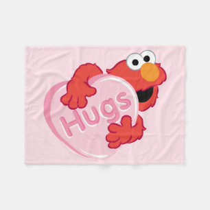 Elmo "Hugs" Valentine Heart Candy Fleece Blanket
