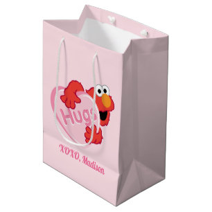 Elmo "Hugs" Valentine Heart Candy Medium Gift Bag