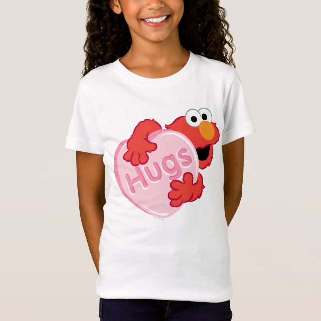 Elmo "Hugs" Valentine Heart Candy T-Shirt (Front)