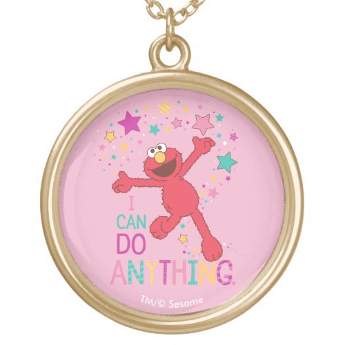 Elmo  I Can Do Anything Gold Plated Necklace