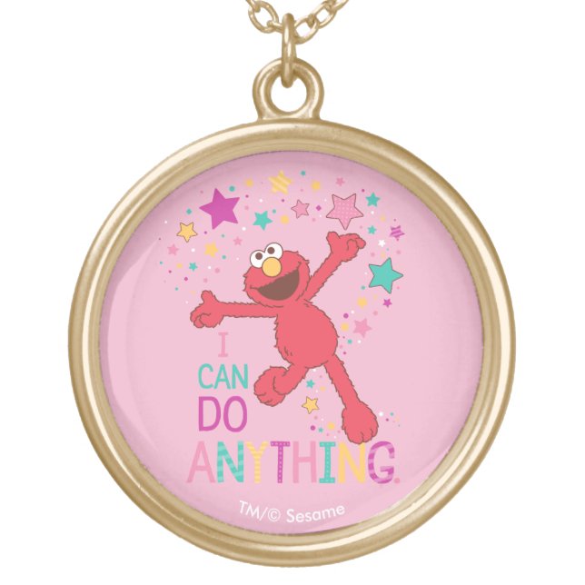 Elmo | I Can Do Anything Gold Plated Necklace (Front)