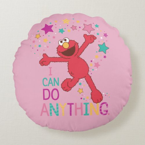 Elmo  I Can Do Anything Round Pillow