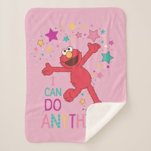 Elmo  I Can Do Anything Sherpa Blanket