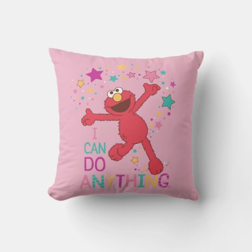 Elmo  I Can Do Anything Throw Pillow