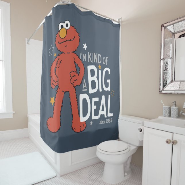Elmo | I'm Kind of a Big Deal Shower Curtain (In Situ)