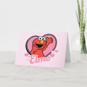 Elmo in Heart Valentine Holiday Card