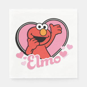 Elmo in Heart Valentine Napkins