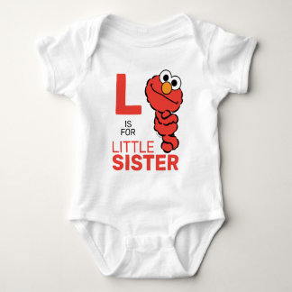 Elmo | L is for Little Sister Baby Bodysuit