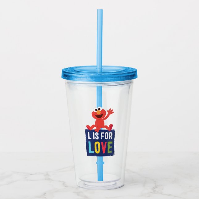 Elmo | L is for Love Acrylic Tumbler (Front)