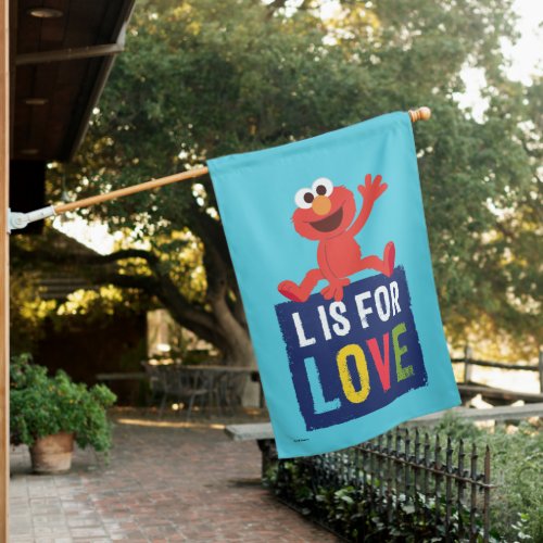 Elmo  L is for Love House Flag