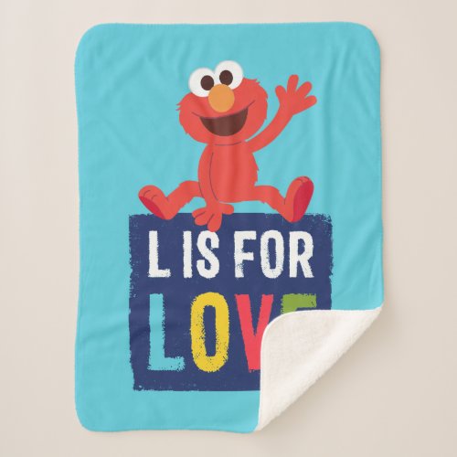 Elmo  L is for Love Sherpa Blanket