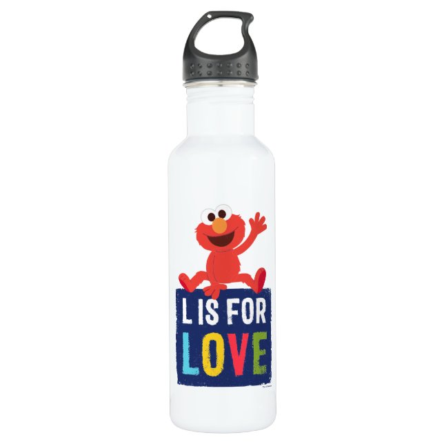 Elmo | L is for Love Stainless Steel Water Bottle (Front)