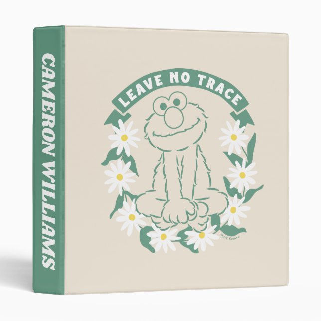 Elmo | Leave No Trace Floral  | Add Your Name 3 Ring Binder (Front/Spine)