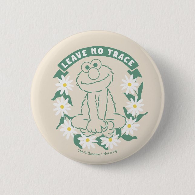 Elmo | Leave No Trace Floral Graphic Button (Front)