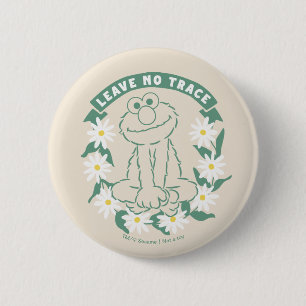 Elmo Leave No Trace Floral Graphic Button