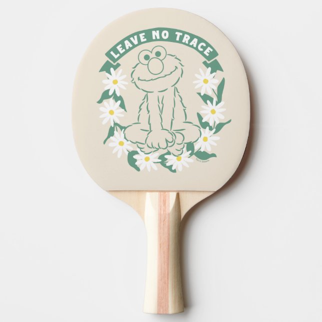 Elmo | Leave No Trace Floral Graphic Ping Pong Paddle (Front)