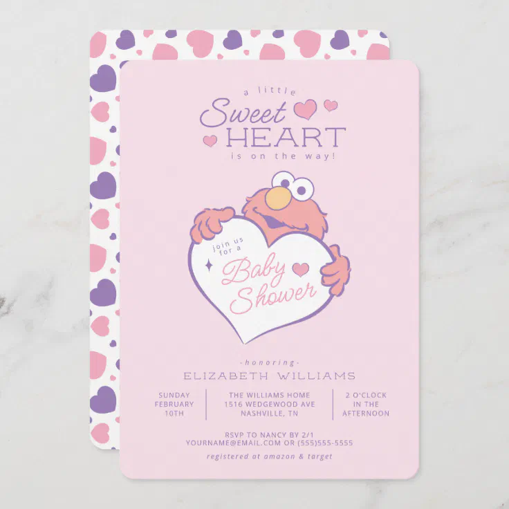 Elmo - Little Sweetheart Baby Shower Invitation