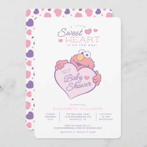 Elmo _ Little Sweetheart Baby Shower Invitation