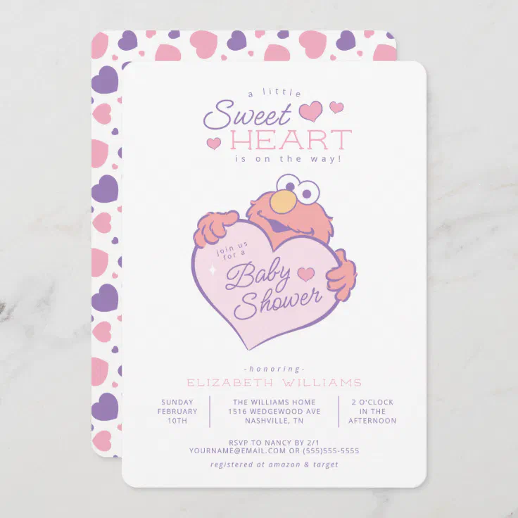 Elmo - Little Sweetheart Baby Shower Invitation