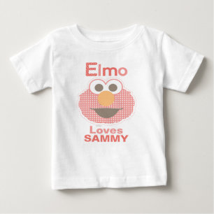 Elmo Loves You   Add Your Name Baby T-Shirt