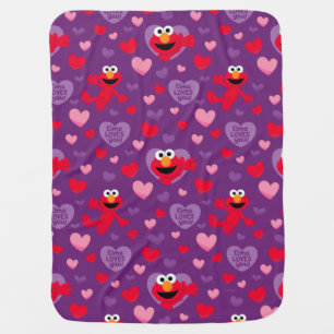 Elmo Loves You Valentine's Day Pattern Baby Blanket